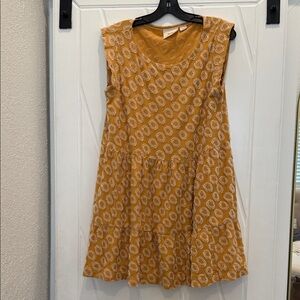 Maeve Mustard Yellow Patterned Dress